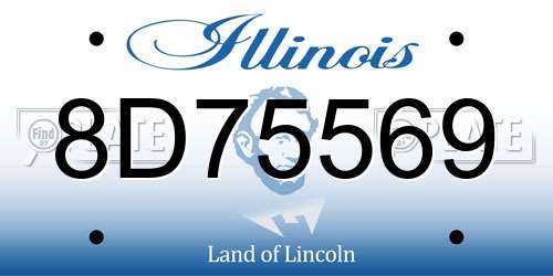 8D75569 Illinois License Plate