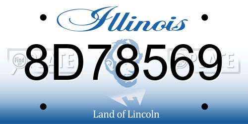 8D78569 Illinois License Plate