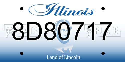 8D80717 Illinois License Plate