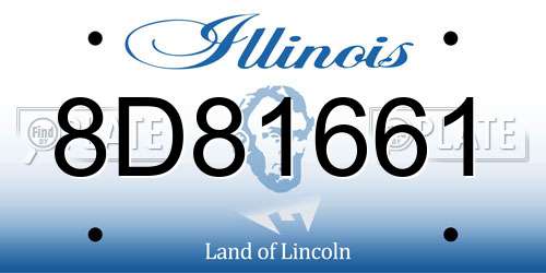 8D81661 Illinois License Plate