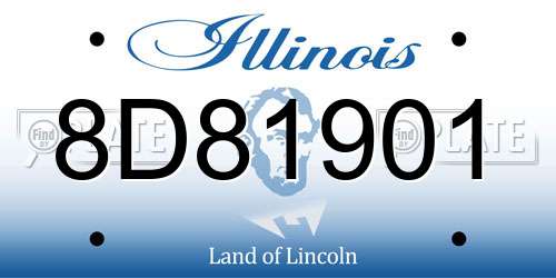 8D81901 Illinois License Plate