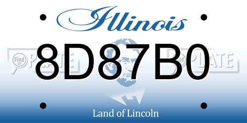 8D87B0 Illinois License Plate