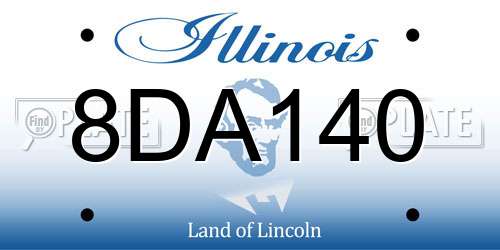 8DA140 Illinois License Plate