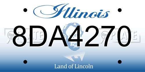 8DA4270 Illinois License Plate