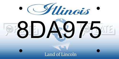 8DA975 Illinois License Plate