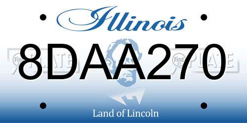 8DAA270 Illinois License Plate