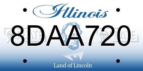 8DAA720 Illinois License Plate