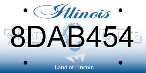 8DAB454 Illinois License Plate