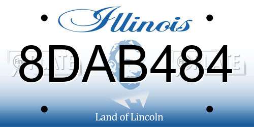 8DAB484 Illinois License Plate