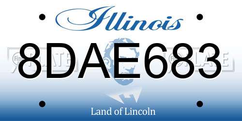 8DAE683 Illinois License Plate