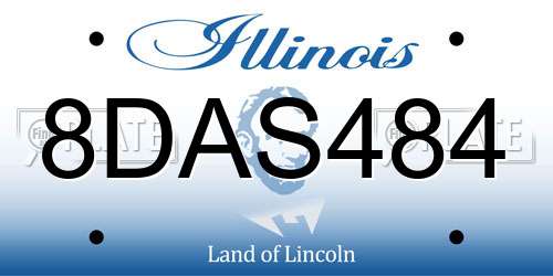 8DAS484 Illinois License Plate