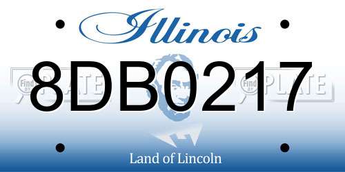 8DB0217 Illinois License Plate