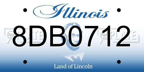 8DB0712 Illinois License Plate