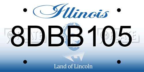 8DBB105 Illinois License Plate