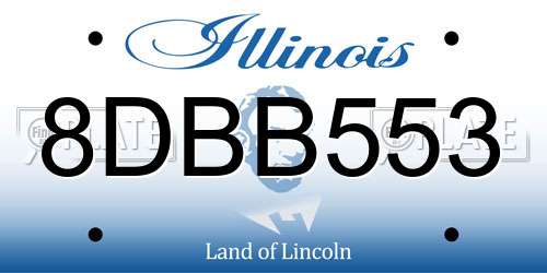 8DBB553 Illinois License Plate