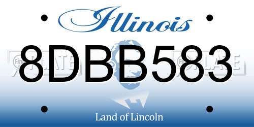 8DBB583 Illinois License Plate