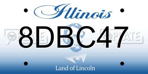 8DBC47 Illinois License Plate