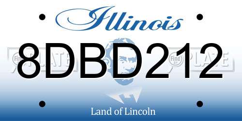 8DBD212 Illinois License Plate