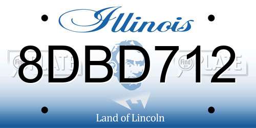 8DBD712 Illinois License Plate