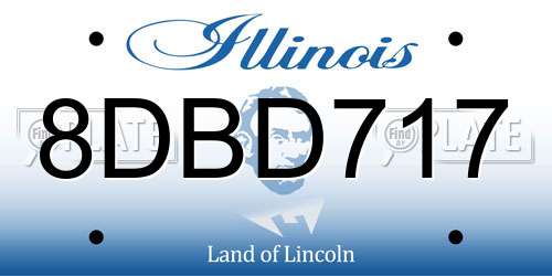 8DBD717 Illinois License Plate