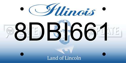8DBI661 Illinois License Plate