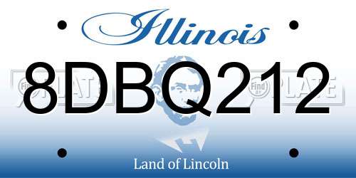 8DBQ212 Illinois License Plate