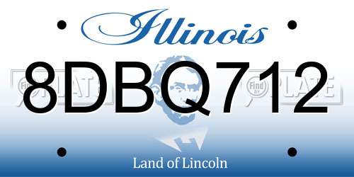8DBQ712 Illinois License Plate