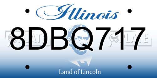 8DBQ717 Illinois License Plate