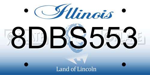 8DBS553 Illinois License Plate