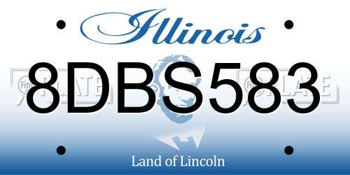 8DBS583 Illinois License Plate