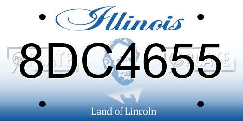 8DC4655 Illinois License Plate