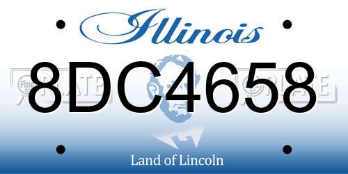8DC4658 Illinois License Plate