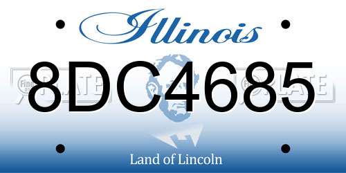 8DC4685 Illinois License Plate
