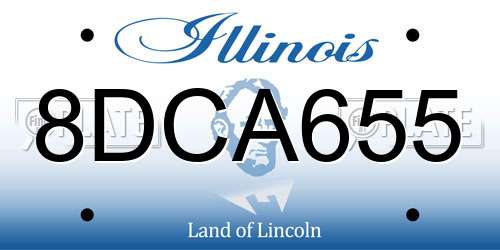 8DCA655 Illinois License Plate