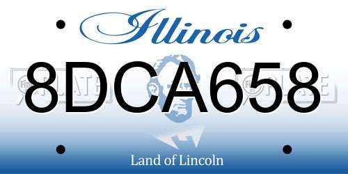 8DCA658 Illinois License Plate