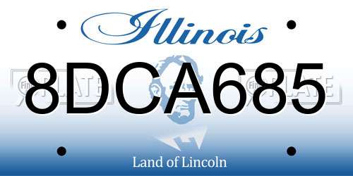 8DCA685 Illinois License Plate