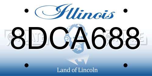 8DCA688 Illinois License Plate