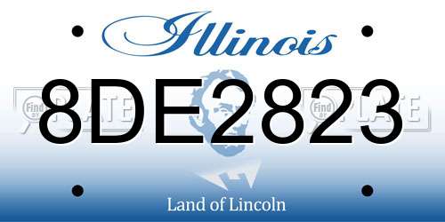 8DE2823 Illinois License Plate
