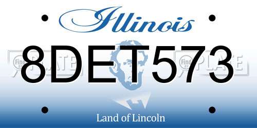 8DET573 Illinois License Plate