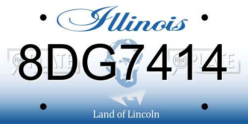 8DG7414 Illinois License Plate