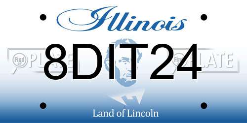 8DIT24 Illinois License Plate