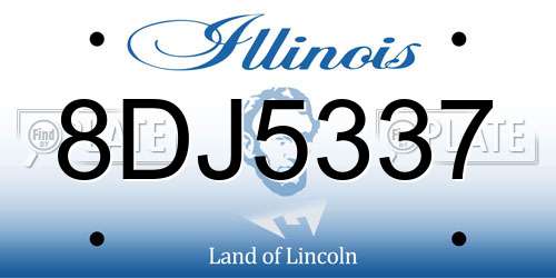 8DJ5337 Illinois License Plate