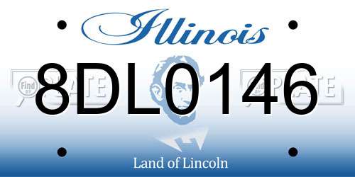 8DL0146 Illinois License Plate