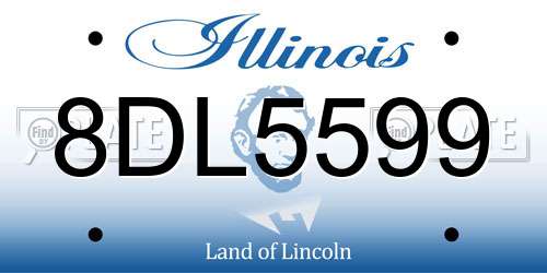 8DL5599 Illinois License Plate