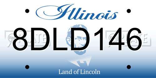 8DLD146 Illinois License Plate