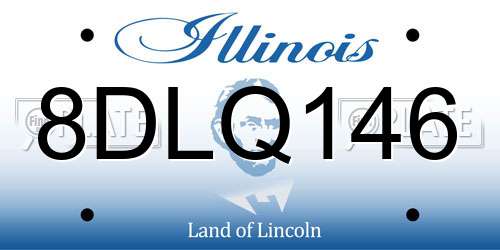 8DLQ146 Illinois License Plate