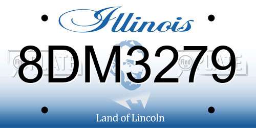 8DM3279 Illinois License Plate