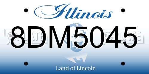 8DM5045 Illinois License Plate