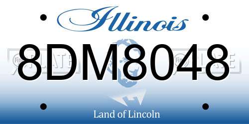 8DM8048 Illinois License Plate