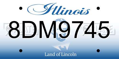 8DM9745 Illinois License Plate